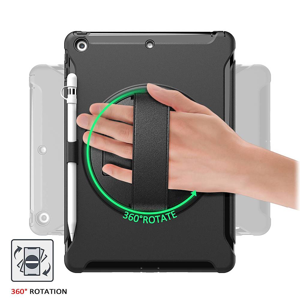 SaharaCase - Protection Hand Strap Series Case for Apple iPad 10.2" (9th Generation 2021) - Black_3