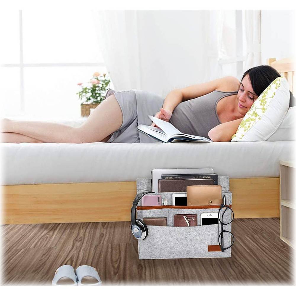 SaharaCase - Bedside Storage Bag for Most Cell Phones and Tablets - Gray_2