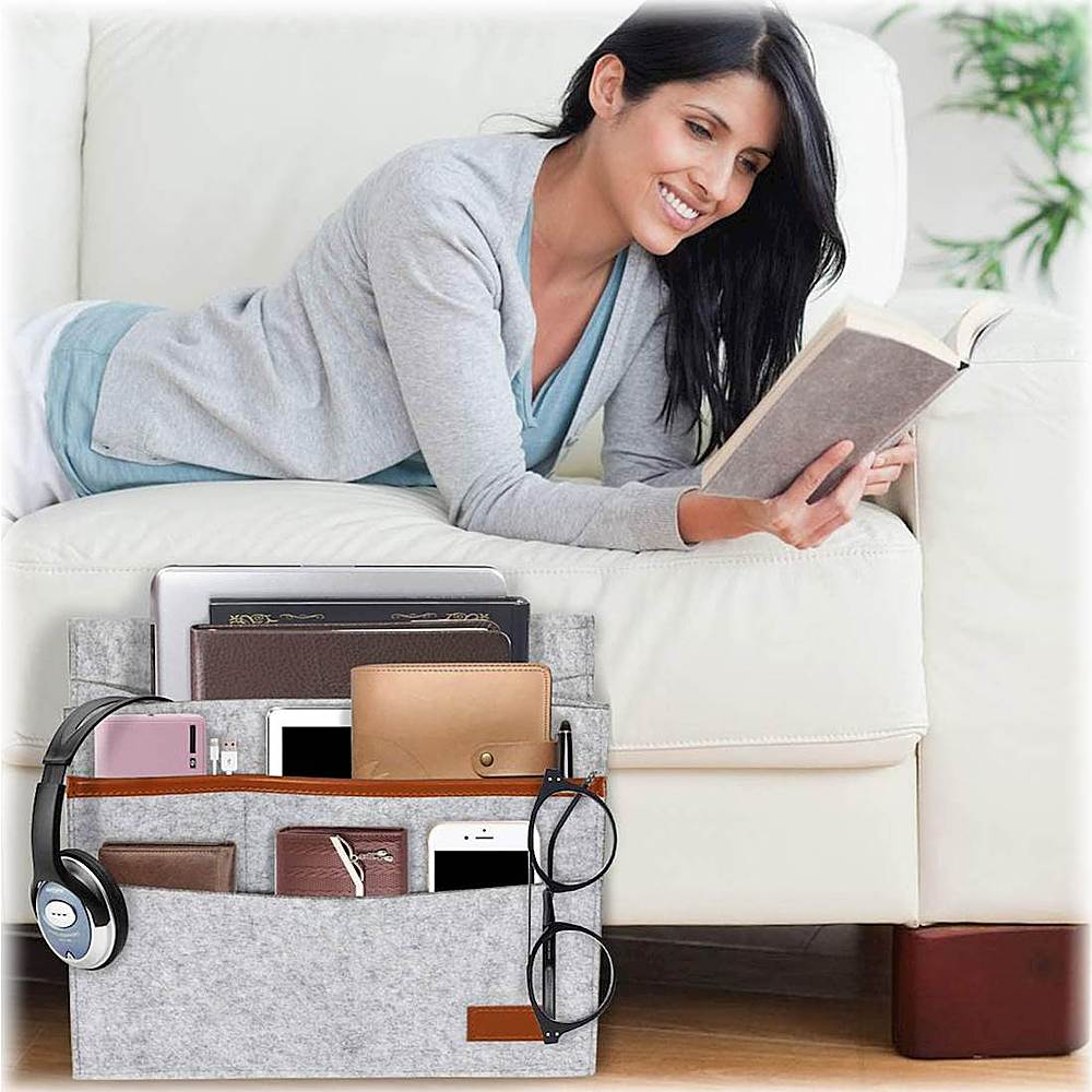 SaharaCase - Bedside Storage Bag for Most Cell Phones and Tablets - Gray_3