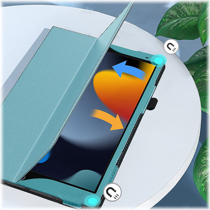 SaharaCase - Bi-Fold Folio Case for Apple iPad 10.2" (9th Generation 2021) - Aqua_3