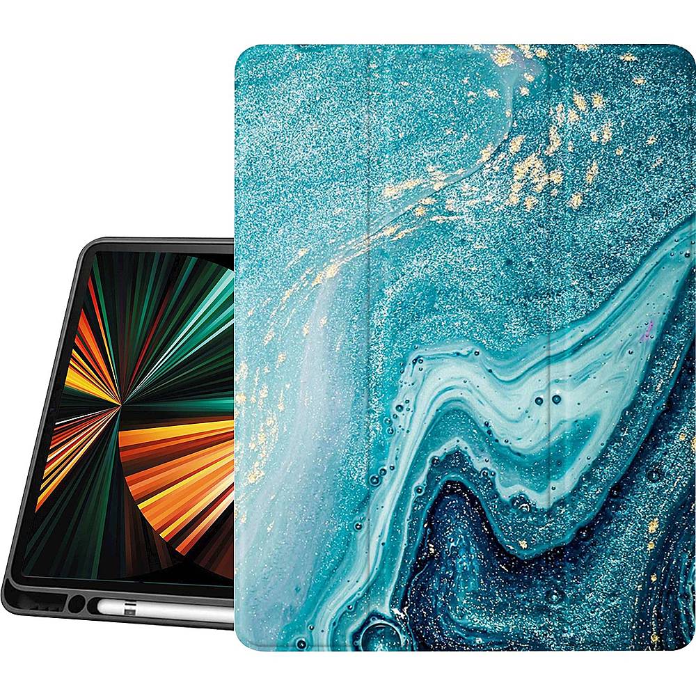 SaharaCase - Marble Series Folio Case for Apple iPad Pro 12.9" (5th Generation 2021) - Green_4