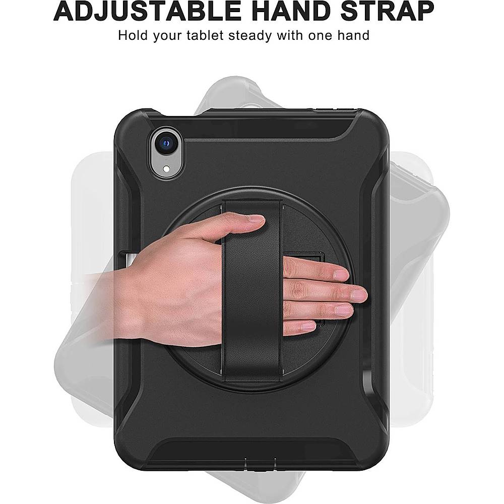 SaharaCase - Protection Hand Strap Series Case for Apple iPad mini (6th Generation 2021) - Black_6