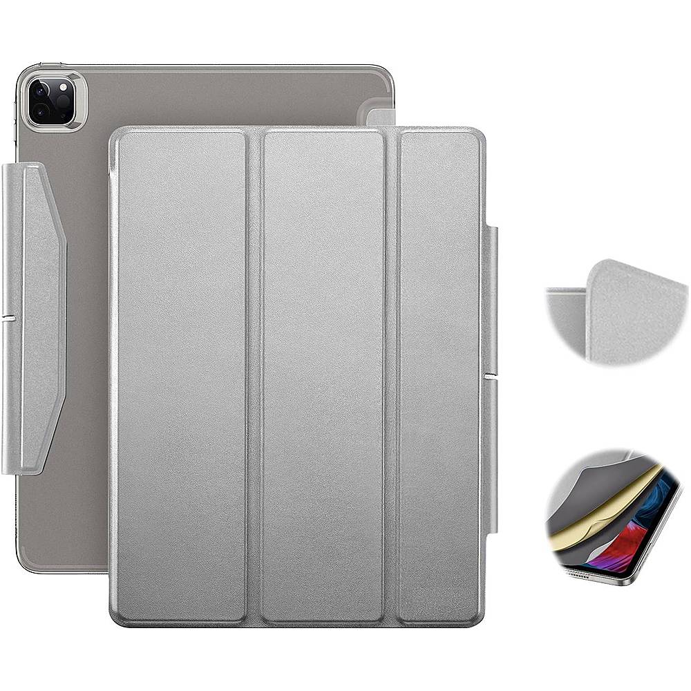 SaharaCase - ESR Folio Case for Apple iPad Pro 12.9" (5th Generation 2021) - Gray_11