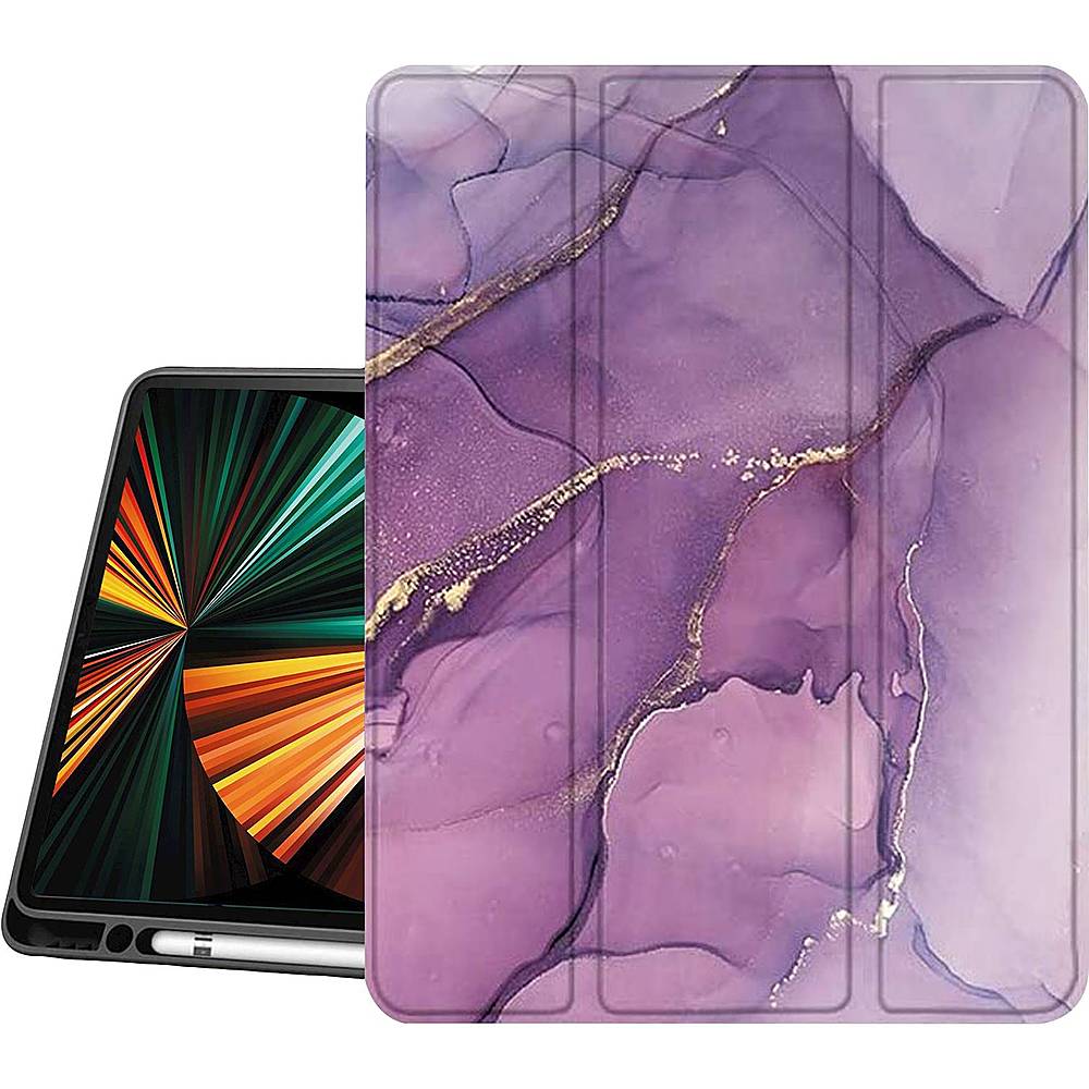 SaharaCase - Marble Series Folio Case for Apple iPad Pro 12.9" (5th Generation 2021) - Purple_3