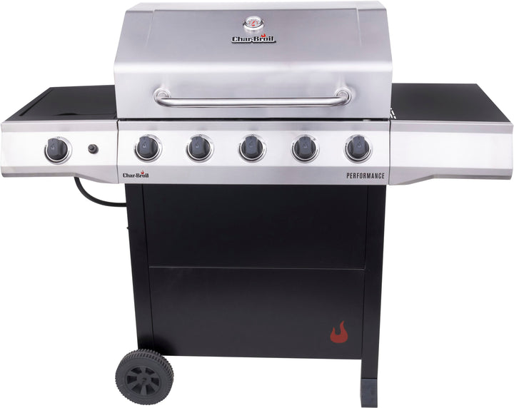 Char-Broil Performance Series 5-Burner Gas Grill with Cabinet - Stainless Steel and Black - Stainless Steel_3