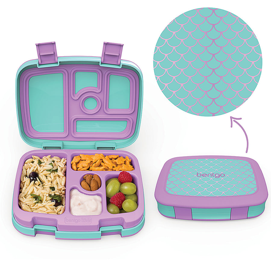 Bentgo - Kids Prints Mermaid Scales Lunch Box - Aqua/Orchid_0