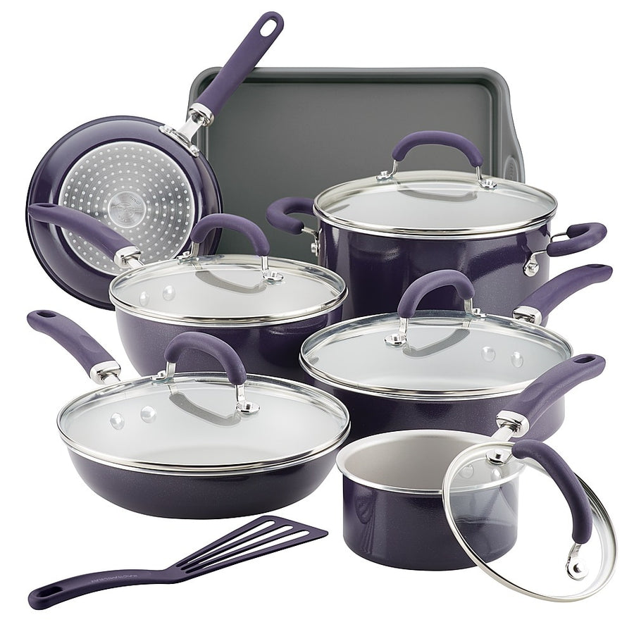 Rachael Ray - Create Delicious 13-Piece Cookware Set - Purple Shimmer_0