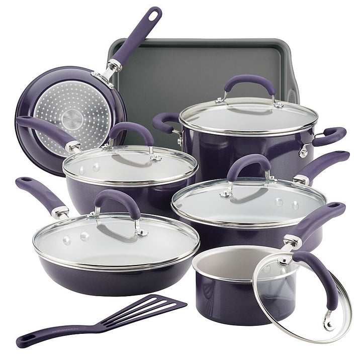 Rachael Ray - Create Delicious 13-Piece Cookware Set - Purple Shimmer_5