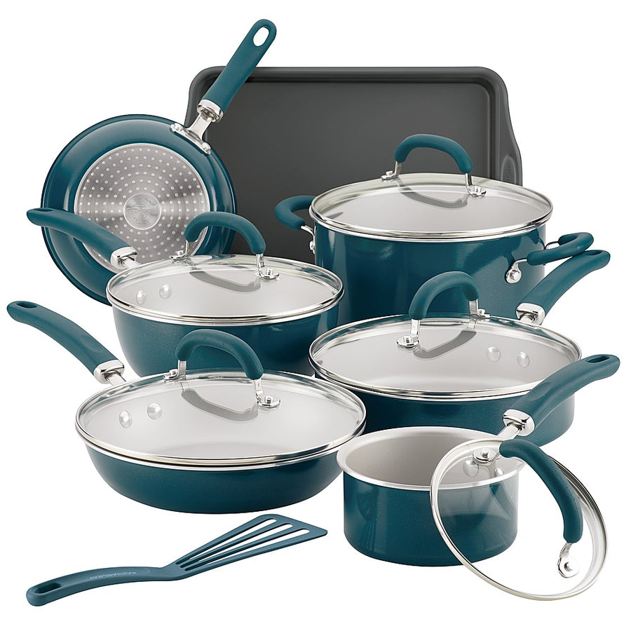 Rachael Ray - Create Delicious 13-Piece Cookware Set - Teal Shimmer_0