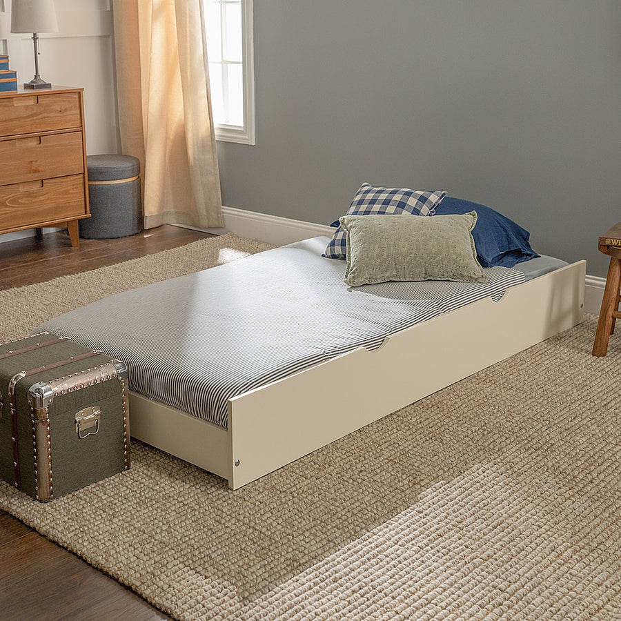 Walker Edison - Solid Wood Twin Trundle Bed - White_0