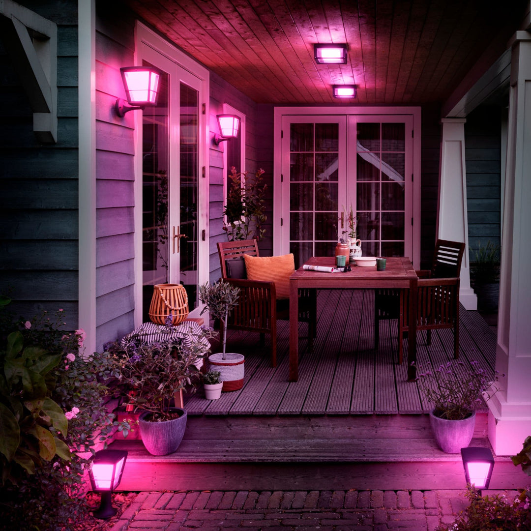 Philips - Hue White and Color Ambiance Econic Outdoor Wall Light - Black_3