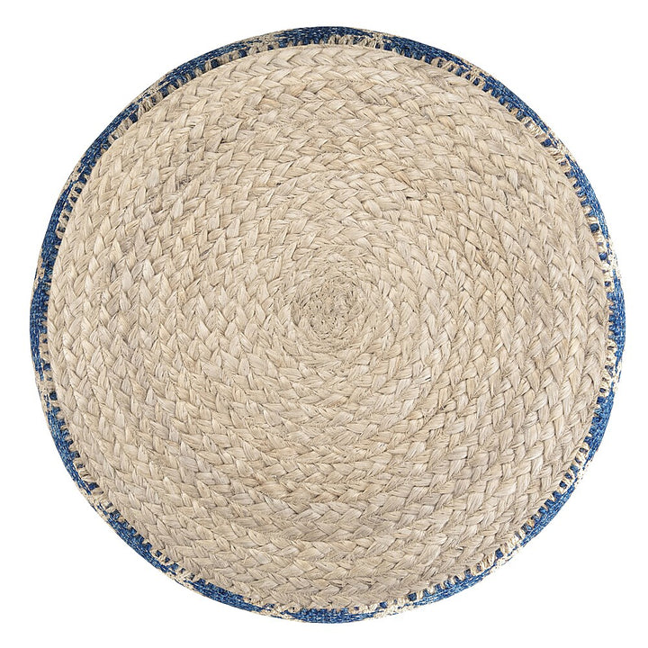 Simpli Home - Edgeley Round Pouf - Classic Blue, Natural_2
