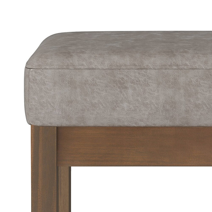Simpli Home - Milltown Footstool Small Ottoman Bench - Distressed Grey Taupe_2