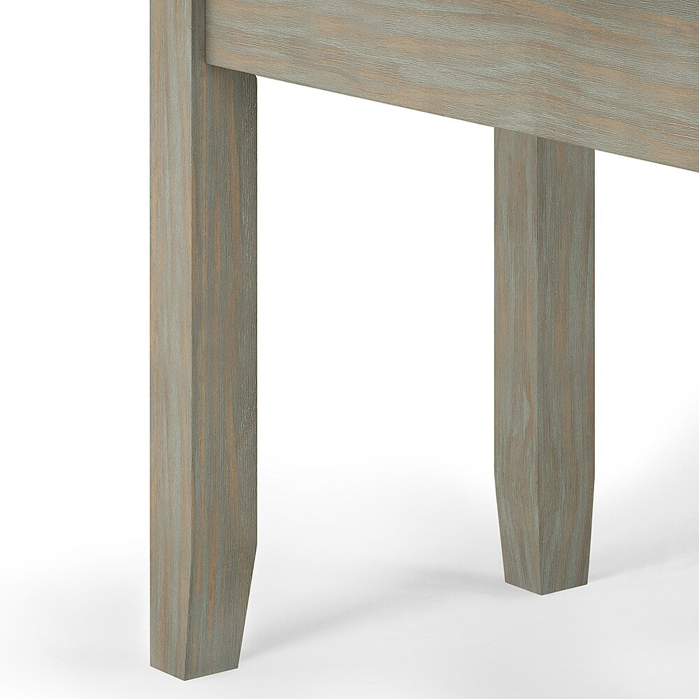 Simpli Home - Artisan SOLID WOOD 14 inch Wide Rectangle Transitional Narrow Side Table in - Distressed Grey_1