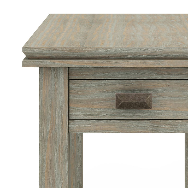 Simpli Home - Artisan SOLID WOOD 14 inch Wide Rectangle Transitional Narrow Side Table in - Distressed Grey_4