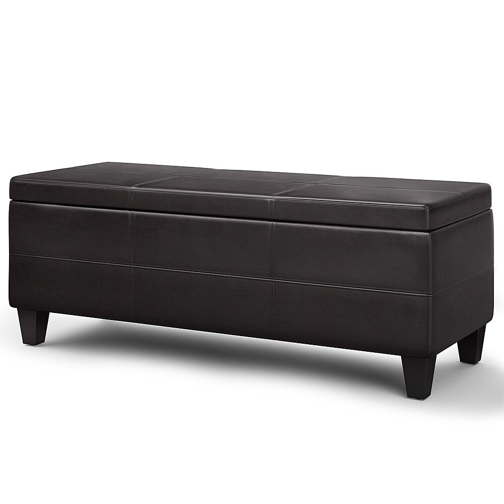 Simpli Home - Avalon Lift Top Rectangular Storage Ottoman - Tanners Brown_1