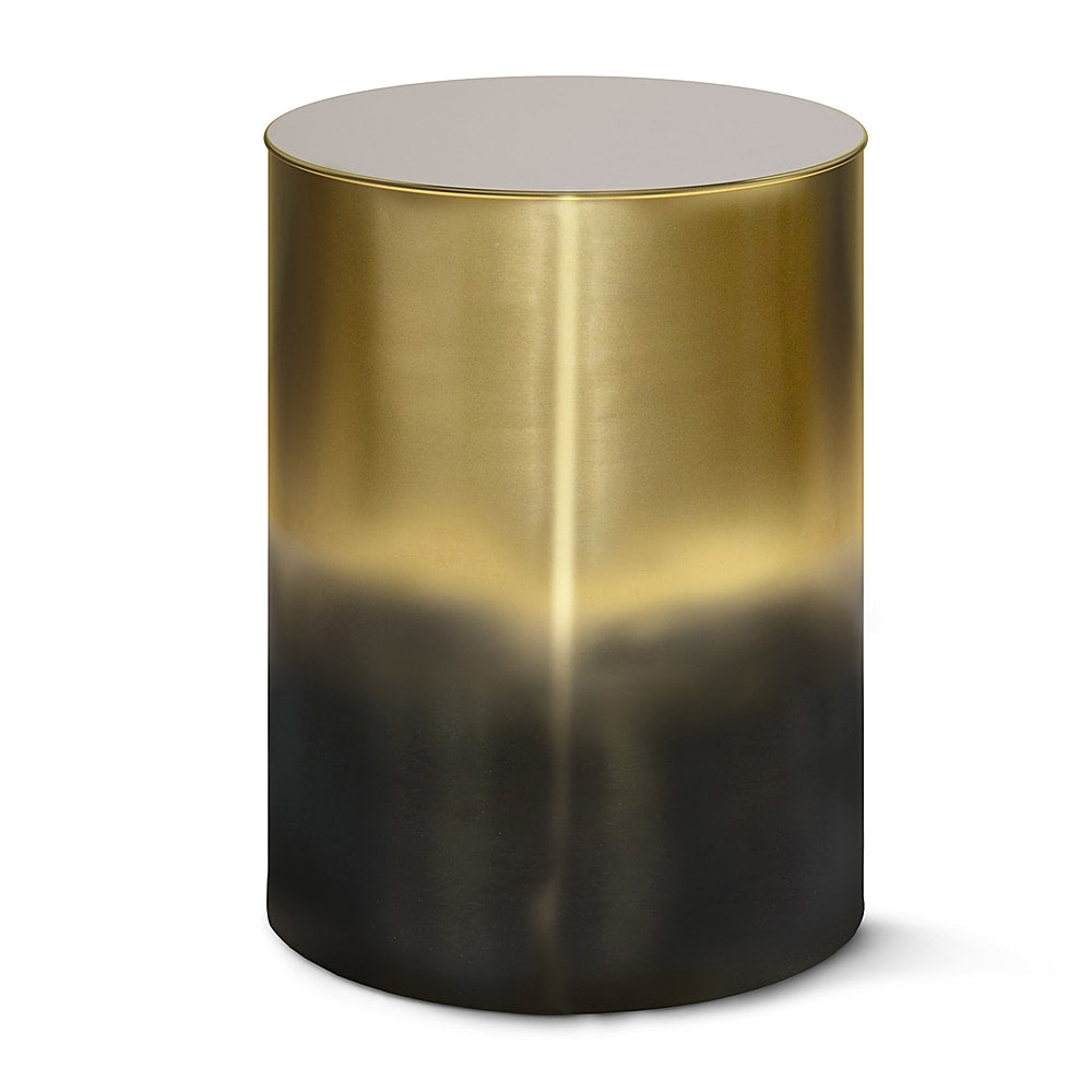 Simpli Home - Curtis Metal Cylinder Accent Table - Ombre Black/ Gold_1