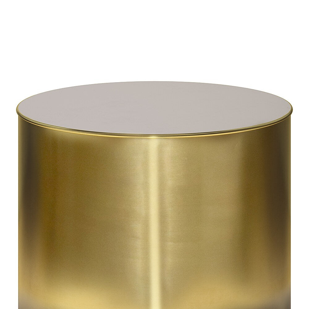 Simpli Home - Curtis Metal Cylinder Accent Table - Ombre Black/ Gold_3