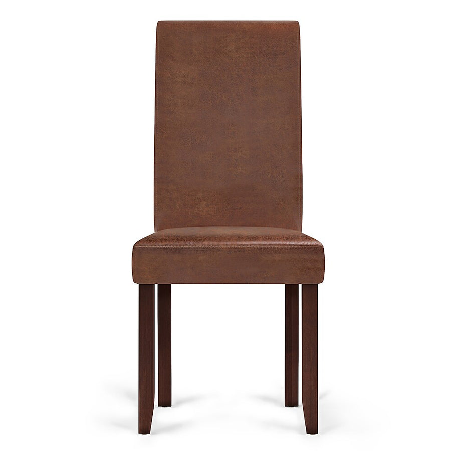 Simpli Home - Acadian Contemporary Parson Dining Chair (Set of 2) - Distressed Saddle Brown_0