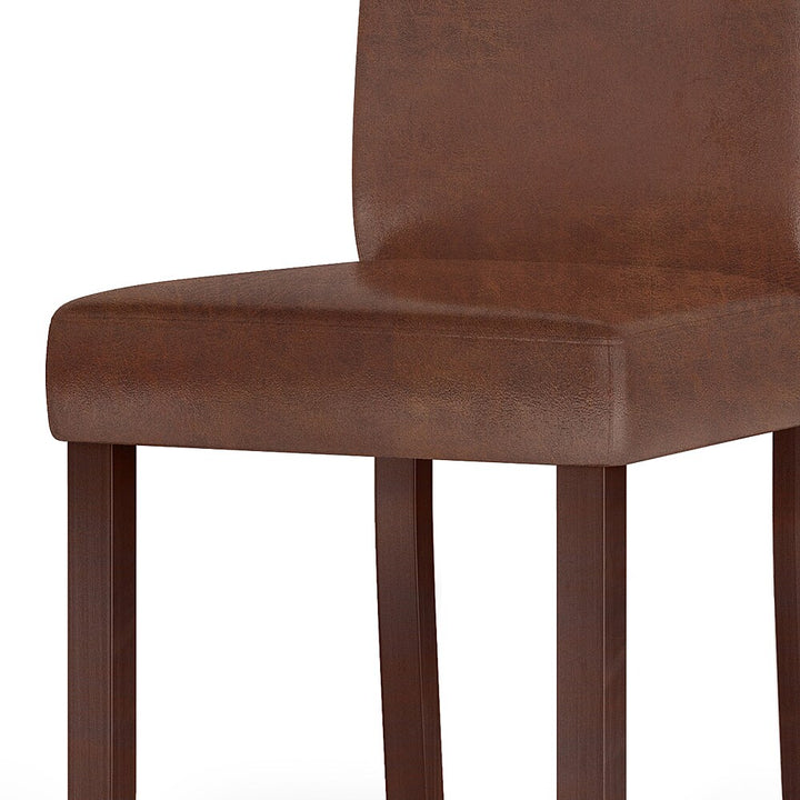 Simpli Home - Acadian Contemporary Parson Dining Chair (Set of 2) - Distressed Saddle Brown_3