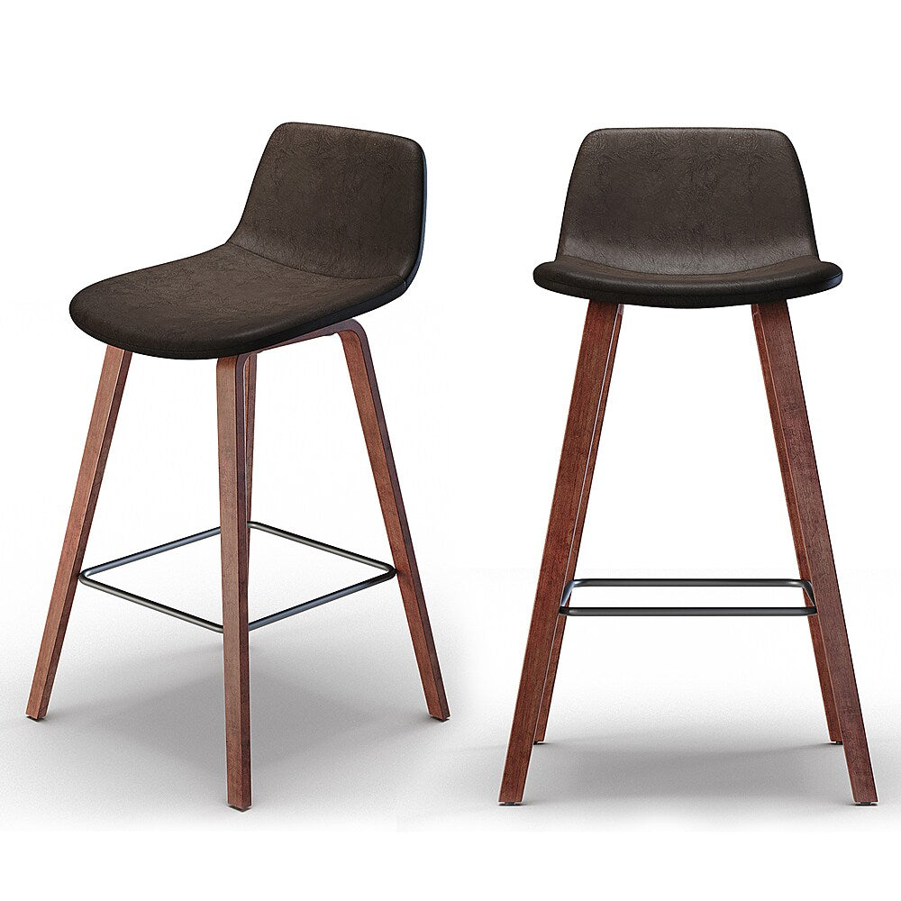 Simpli Home - Addy 26 inch Counter Stool (Set of 2) - Distressed Brown_1