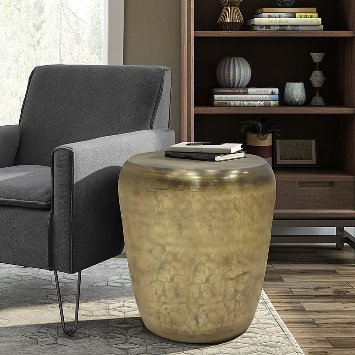 Simpli Home - Garvy Metal Side Table - Antique Gold_3