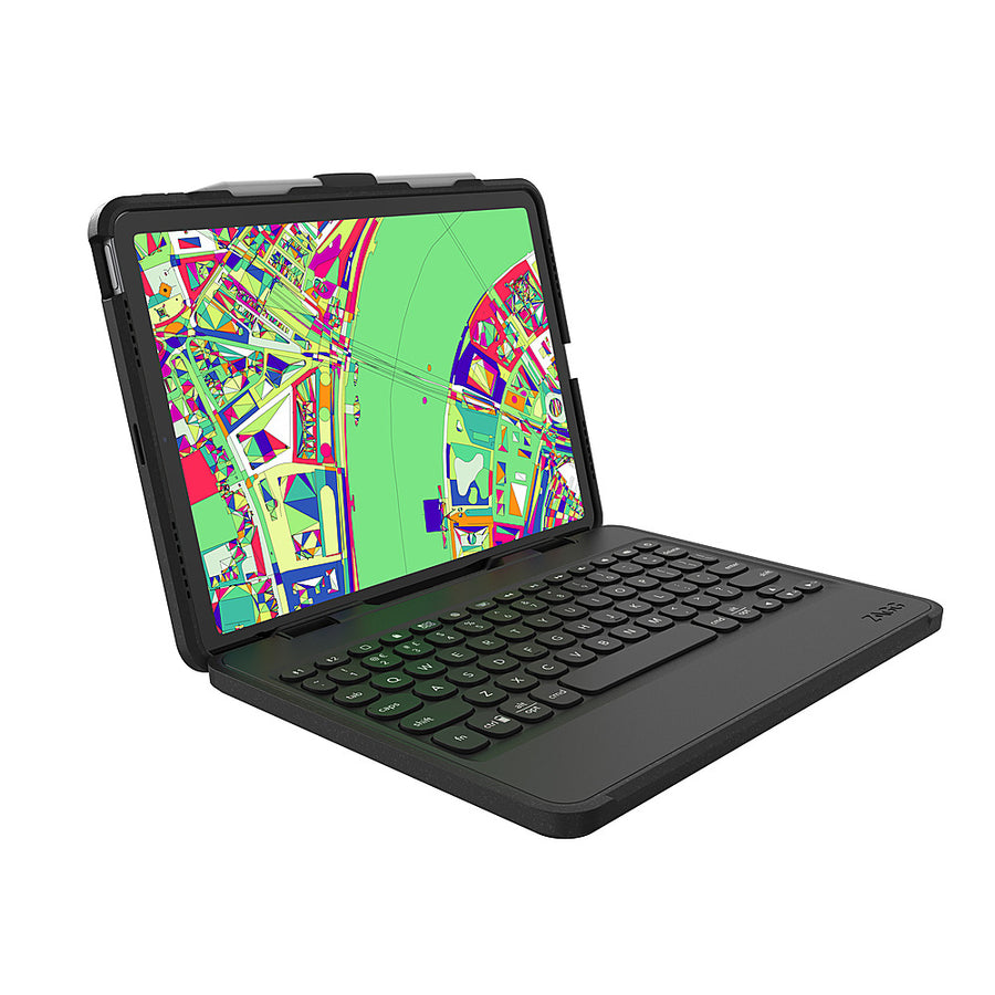 ZAGG - Rugged Book Wireless Keyboard & Detachable Case for Apple iPad Air 10.9" (2020, 2022) and iPad Pro 11" (2018-2021) - Black_0