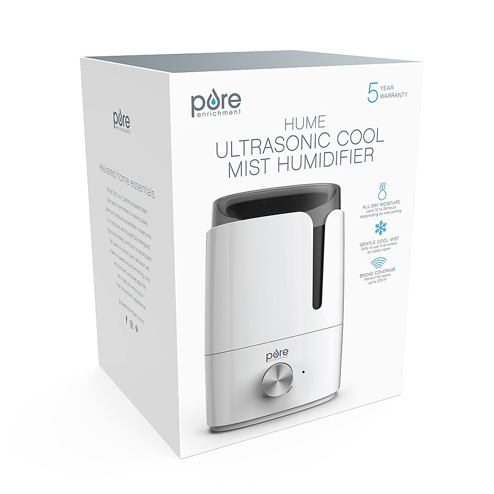 Pure Enrichment - HUME™ Ultrasonic .92 Gal. Cool Mist Humidifier - White_1