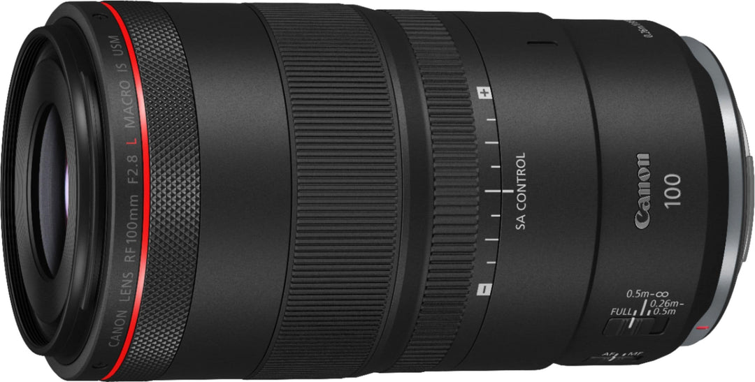Canon - RF 100mm f/2.8 L MACRO IS USM Telephoto Lens for RF Mount Cameras - Black_0