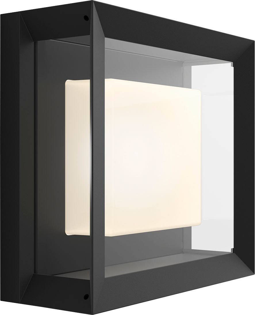 Philips - Hue White and Color Ambiance Econic Outdoor Wall and Ceiling Light - Black_0