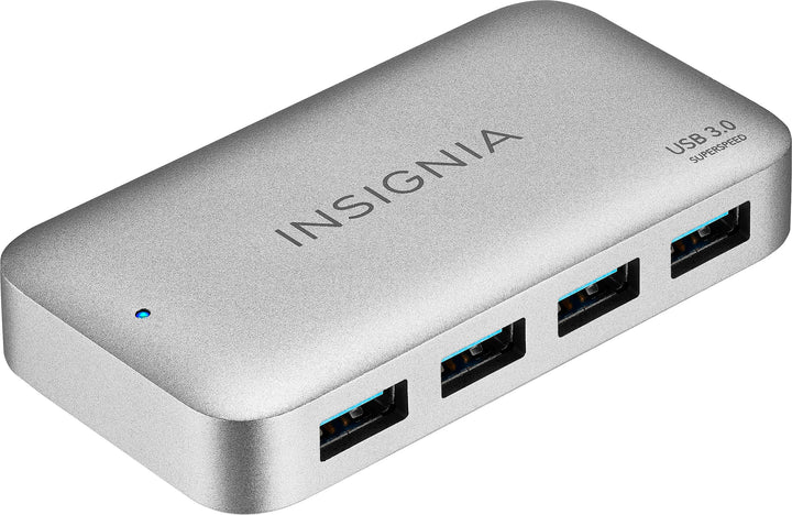Insignia™ - 4-Port USB 3.0 Powered Hub - Metallic Gray_6