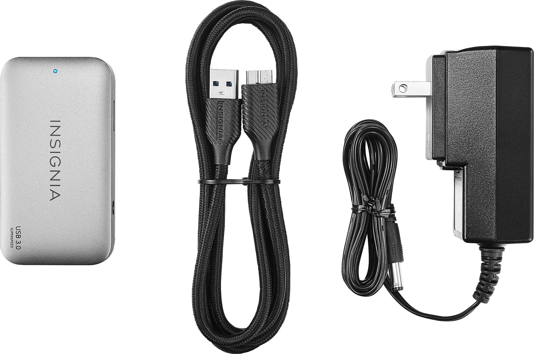 Insignia™ - 4-Port USB 3.0 Powered Hub - Metallic Gray_5
