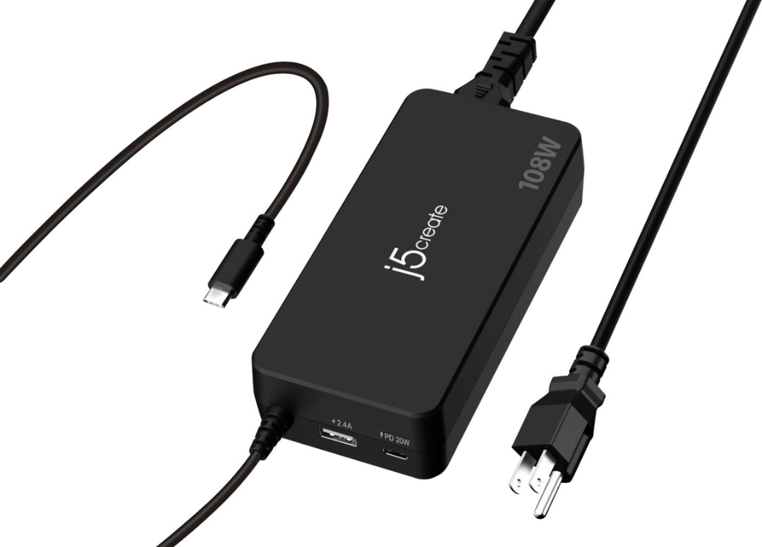 j5create - 108W PD USB-C® Super Charger - Black_0