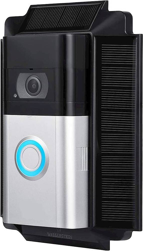 Wasserstein - Mountable Solar Kit for Ring Video Doorbell 3 and 3 Plus - Black_0