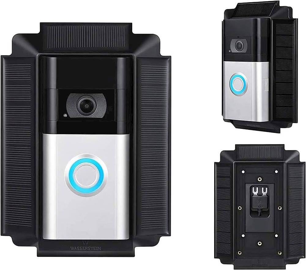 Wasserstein - Mountable Solar Kit for Ring Video Doorbell 3 and 3 Plus - Black_5