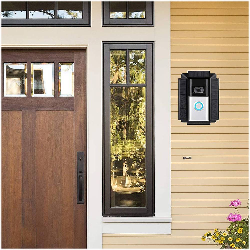 Wasserstein - Mountable Solar Kit for Ring Video Doorbell 3 and 3 Plus - Black_3