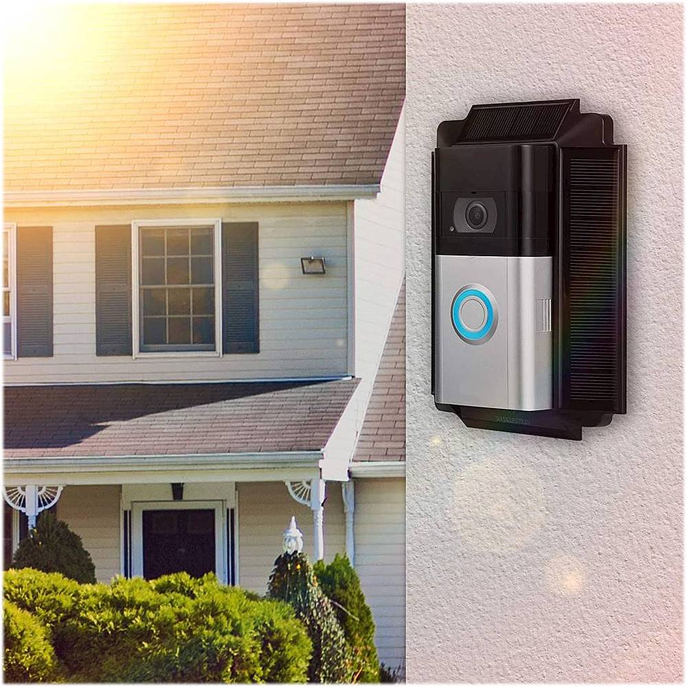 Wasserstein - Mountable Solar Kit for Ring Video Doorbell 3 and 3 Plus - Black_2