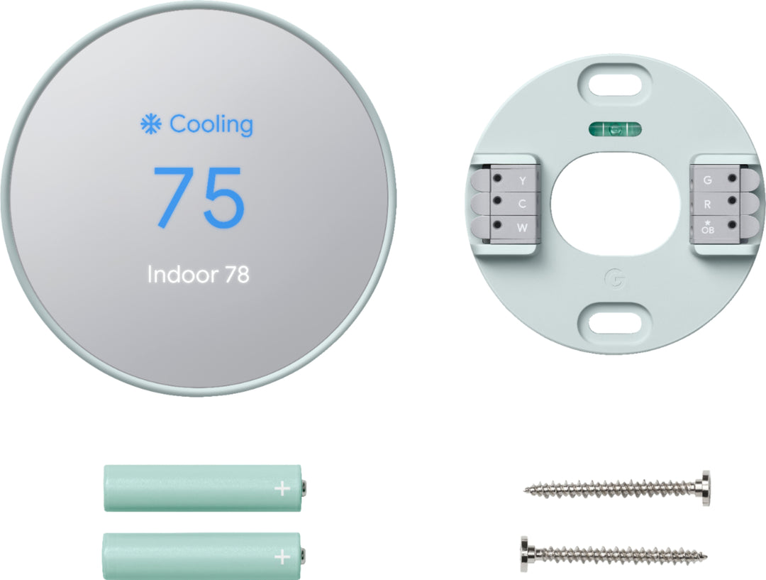 Google - Nest Smart Programmable Wifi Thermostat - Fog_1