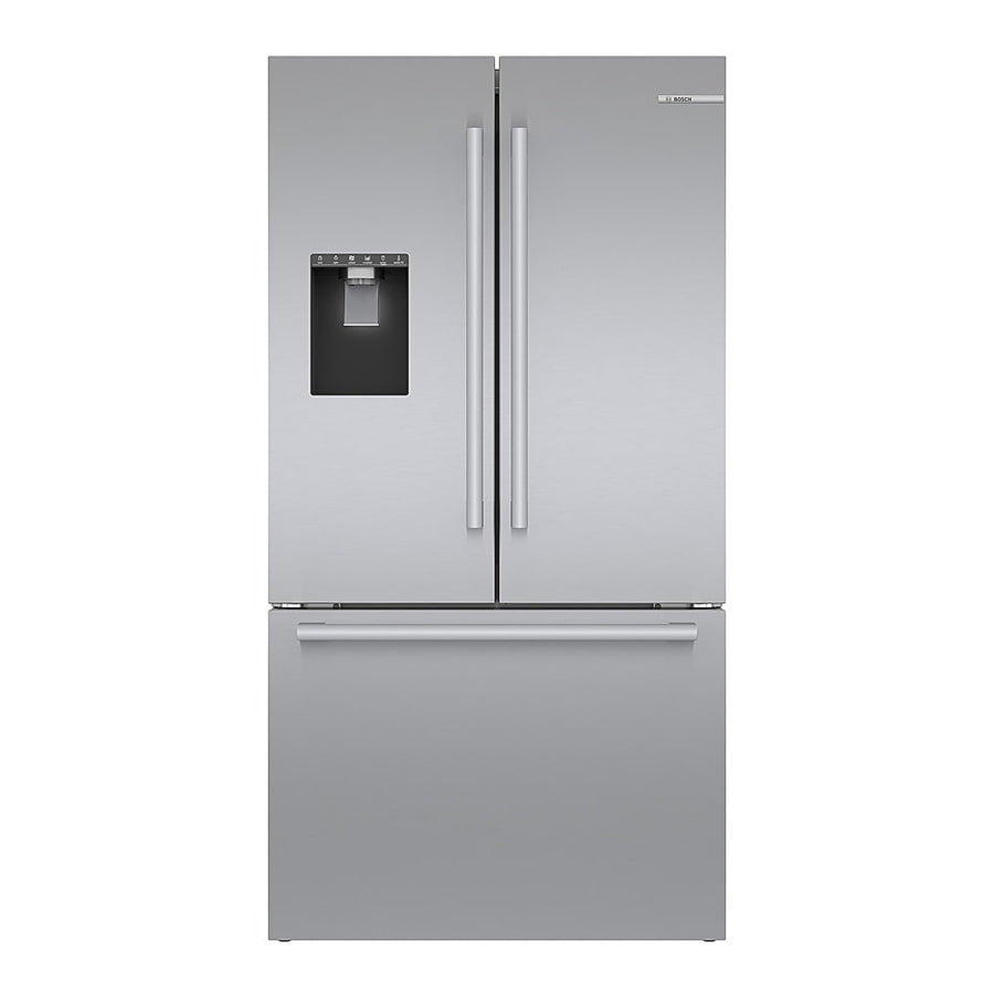 Bosch - 500 Series 26 cu. ft. French Door Standard-Depth Smart Refrigerator with External Water and Ice - Stainless steel_0