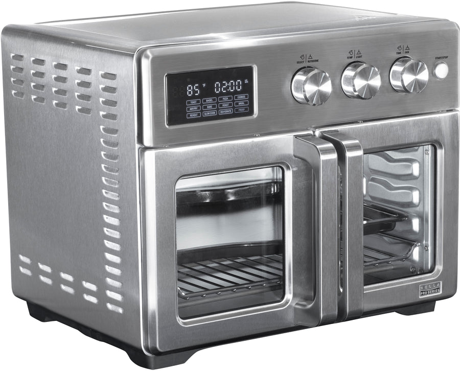 Bella Pro Series - 12-in-1 6-Slice Toaster Oven + 33-qt. Air Fryer with French Doors - Stainless Steel_0