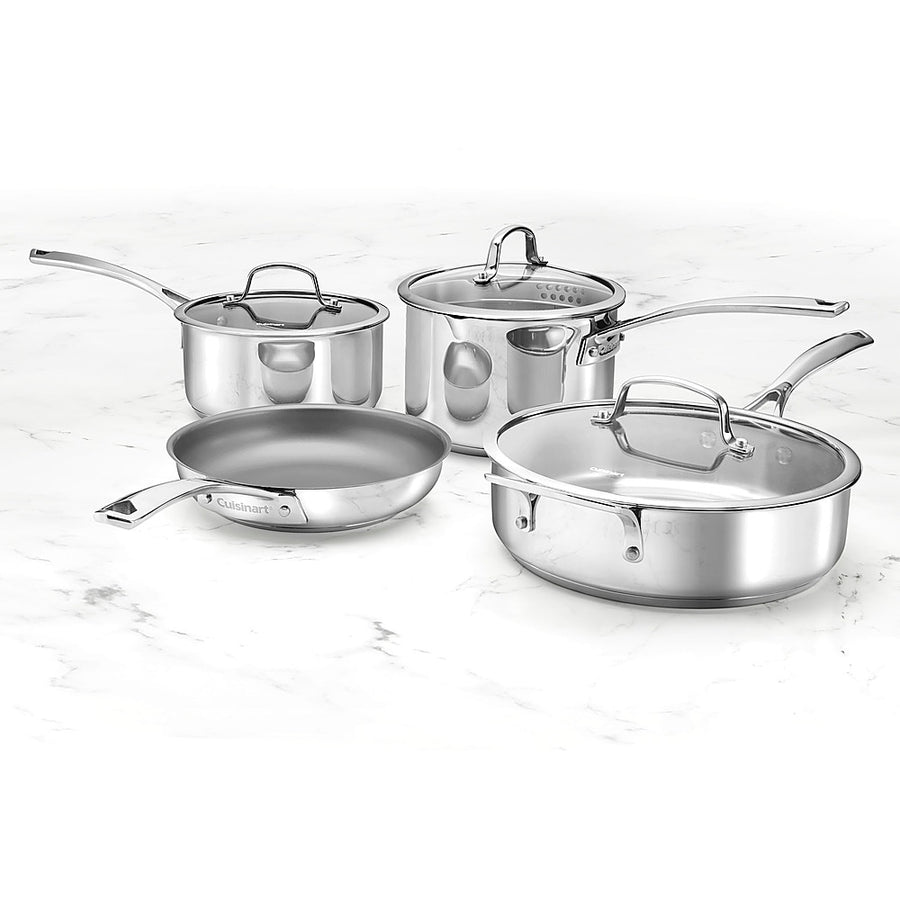 Cuisinart - Forever Stainless Collection 11-Piece Cookware Set - Stainless Steel_0