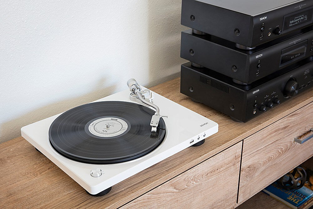 Denon - Semi-Automatic Analog Turntable - White_3