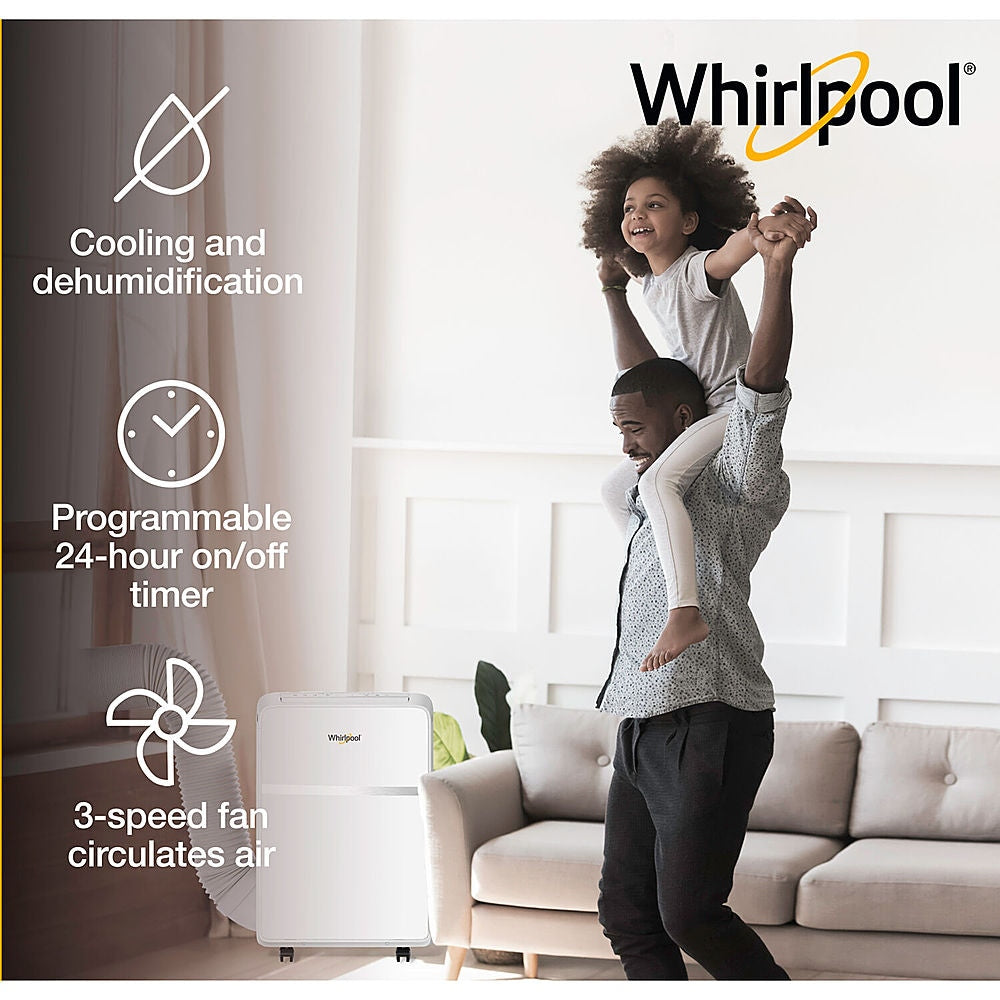 Whirlpool - 200 Sq. Ft Portable Air Conditioner - White_1