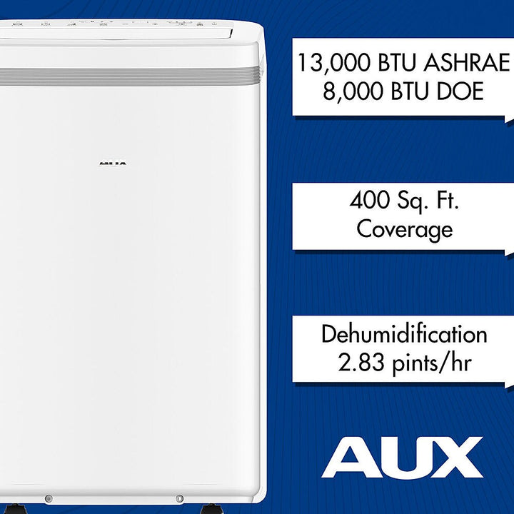 AuxAC - 350 Sq. Ft Portable Air Conditioner and 7,600 BTU Heater - White_2