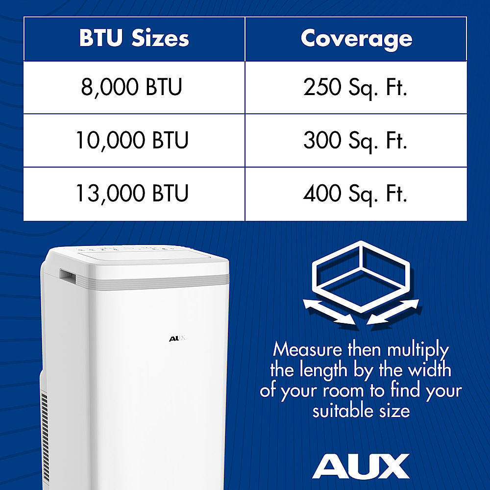 AuxAC - 350 Sq. Ft Portable Air Conditioner and 7,600 BTU Heater - White_7