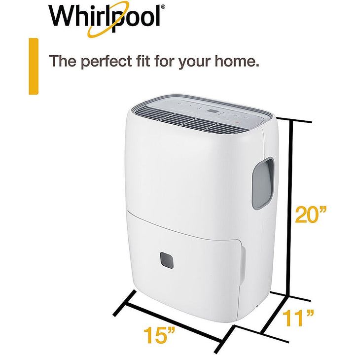 Whirlpool - 30 Pint Dehumidifier - White_2