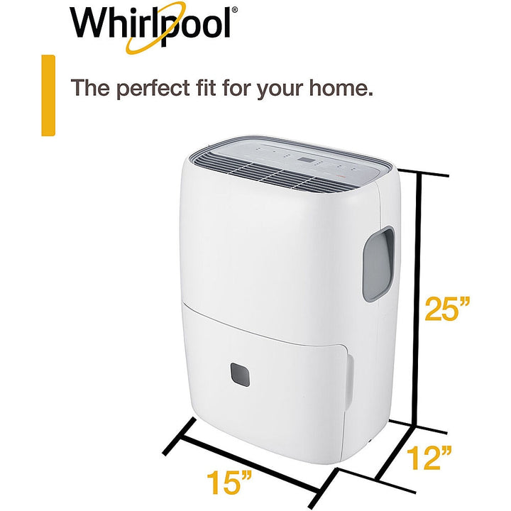 Whirlpool - 40 Pint Dehumidifier - White_2