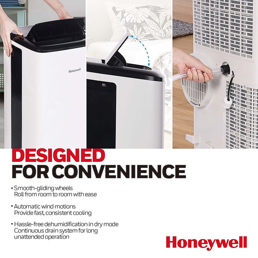 Honeywell - 10,000 BTU Smart Wi-Fi Portable Air Conditioner - Silver_9