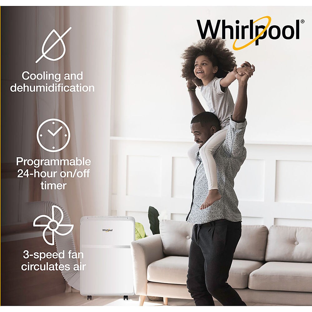 Whirlpool - 350 Sq. Ft Portable Air Conditioner - White_1