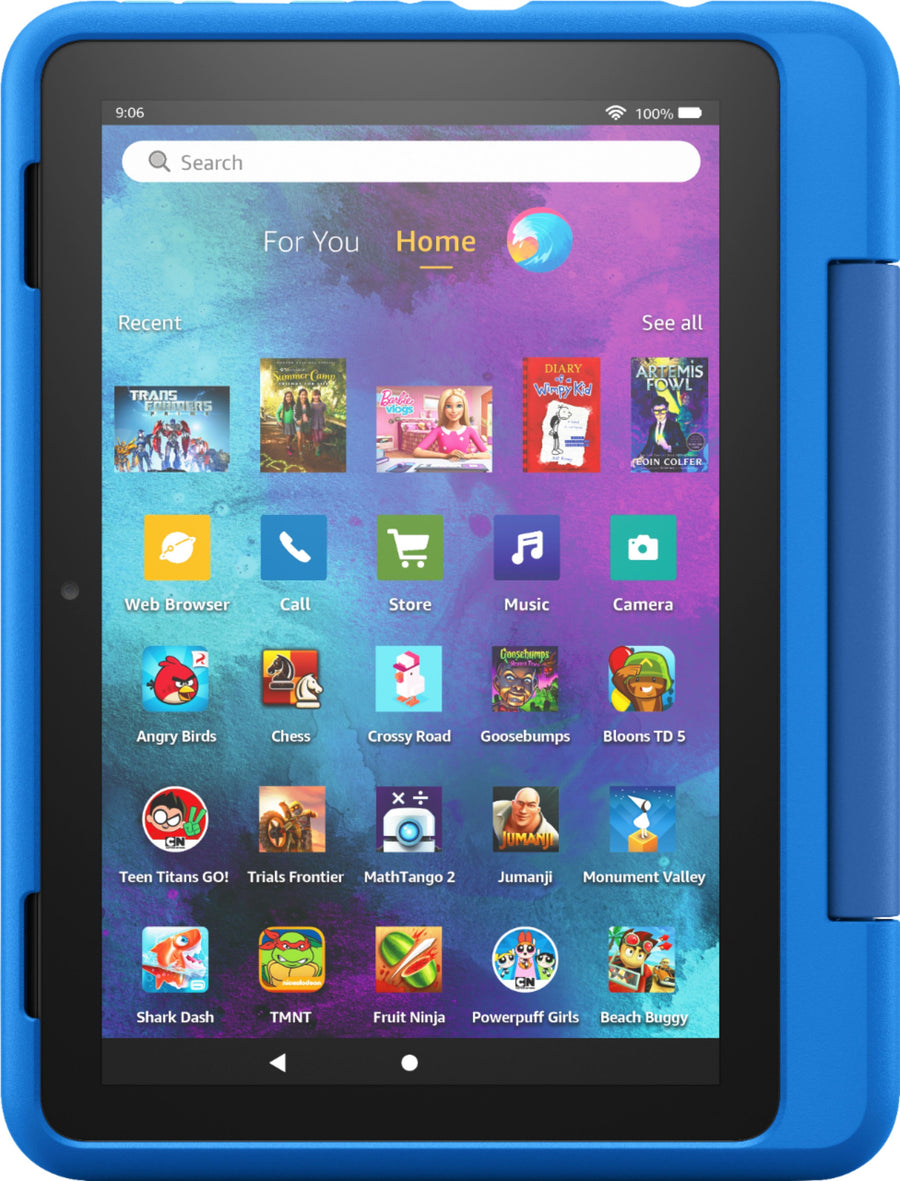 Amazon - Fire 8 Kids Pro - 8" Tablet – ages 6+ - 32GB - Sky blue_0